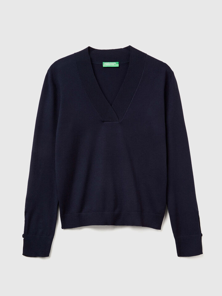 V NECK SWEATER L/S Women image number 5